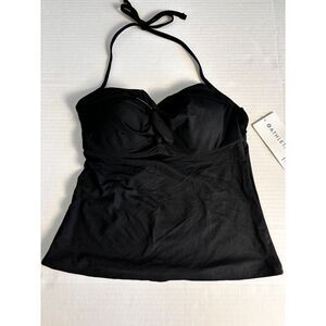 Athleta Hampton bra cup tankini black swimsuit top‎ 34B/C NWT